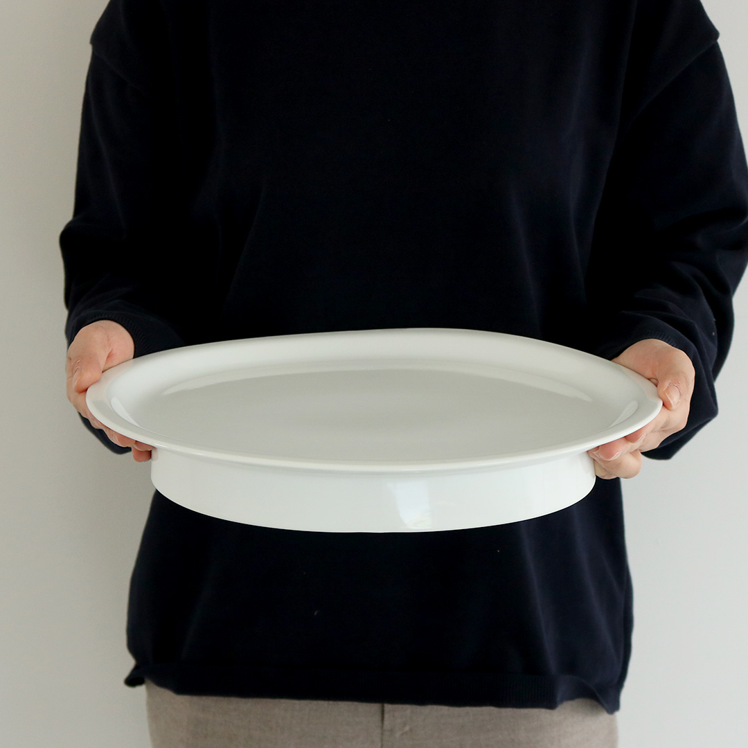 CMA Clay｜プレート・平皿（Oval Flat / White）｜1616 / arita japan