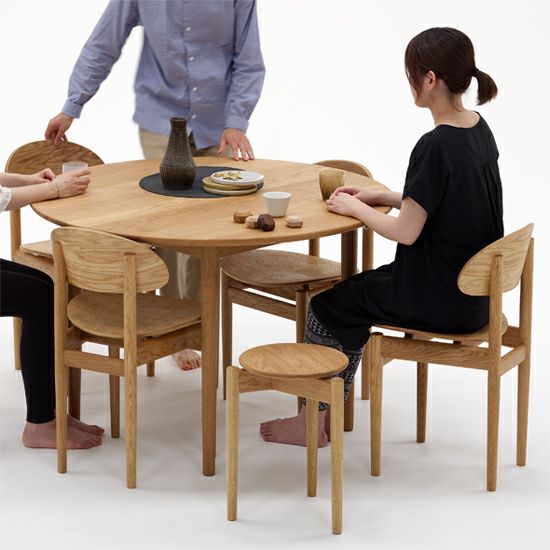 ダイニングテーブル Round table 開梱設置無料】 JULIE ROUND EXTENSION DINING TABLE ジュリー