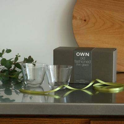 OWN thin glass old-fashioned ギフトセット 2個入｜薄口グラス・コップ｜graf