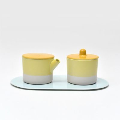 S&B Milk Can & Sugar Can & Platter Set｜ミルク＆シュガーポットセット｜1616 / arita japan - graf