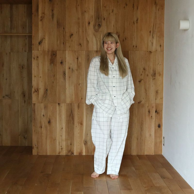 week” pajama #white×navy｜パジャマ・ナイトウェア・寝間着
